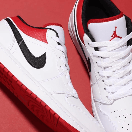 Giày Nike Air Jordan 1 Low GS 'White Gym Red' 553560-118 - Ảnh 2