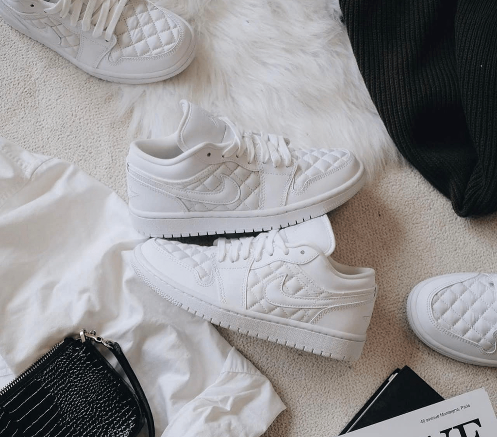 Giày Nike Air Jordan 1 Low Quilted 'White' DB6480-100 - Ảnh 5