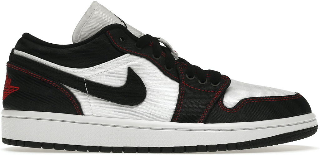 Giày Nike Wmns Air Jordan 1 Low SE Utility ‘White Black Red’ DD9337-106 - 23trk.com