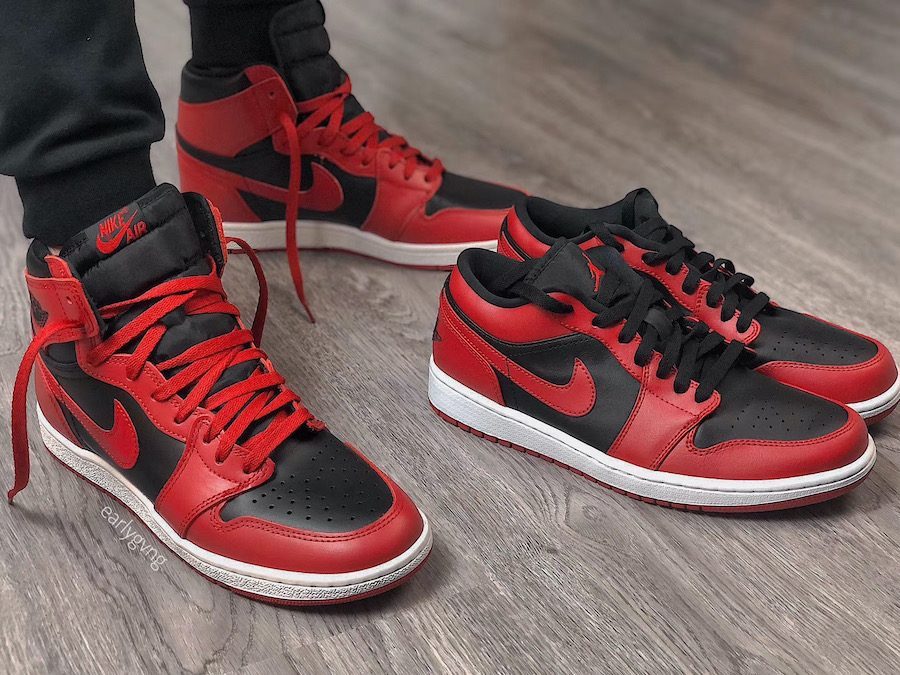 Giày Nike Air Jordan 1 Low 'Reverse Bred' 553558-606 - Ảnh 3