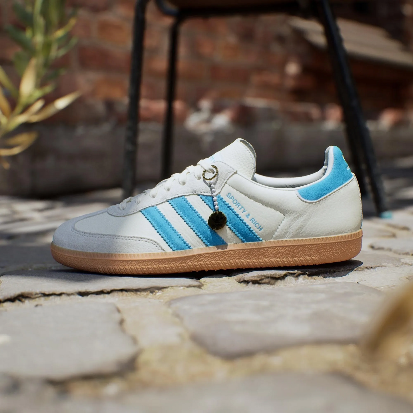 Giày Adidas Sporty & Rich x Samba OG 'Cream Blue' IE7096 - Ảnh 3