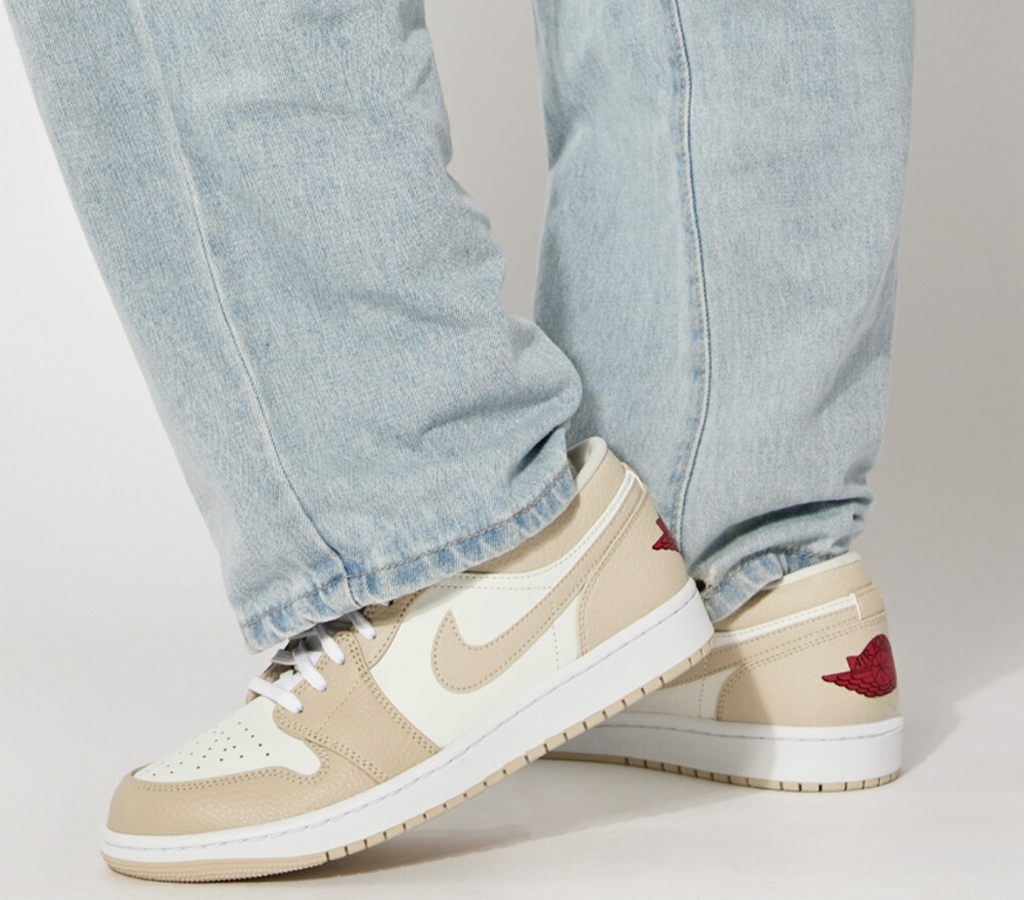 Giày Nike Air Jordan 1 Low SE 'Heavy Tan Leather' FB7168-121 - Ảnh 4