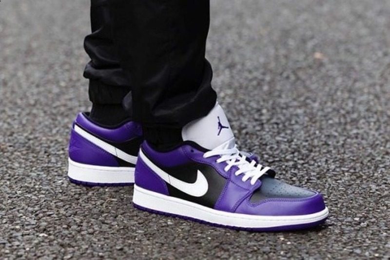 Giày Nike Air Jordan 1 Low 'Purple Black' 553558-501 - Ảnh 2
