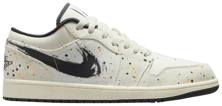 Giày Nike Air Jordan 1 Low ‘Brushstroke Swoosh Splatter’ DM3528-100 - 23trk.com