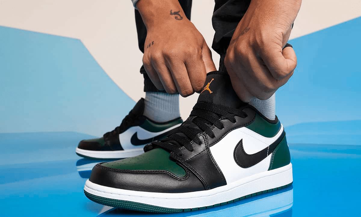 Giày Nike Air Jordan 1 Low 'Green Toe' 553558-371 - Ảnh 5