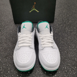 Giày Nike Air Jordan 1 Low 'White Lucky Green' 553558-129 - Ảnh 4
