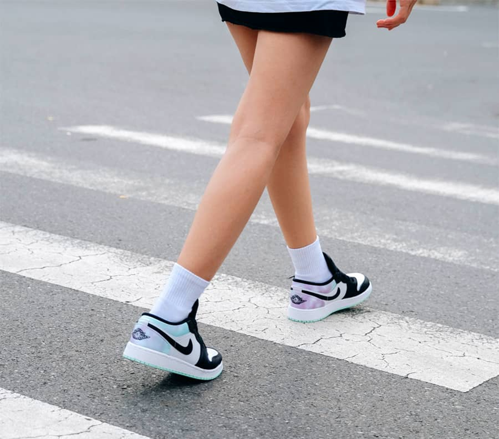 Giày Nike Air Jordan 1 Low Tie Dye White Black Tea DM1199-100 - Ảnh 3