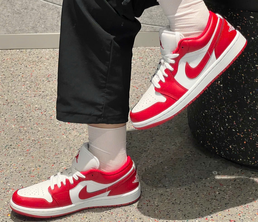 Giày Nike Air Jordan 1 Low ‘Red White’ 553558-166 - Ảnh 2