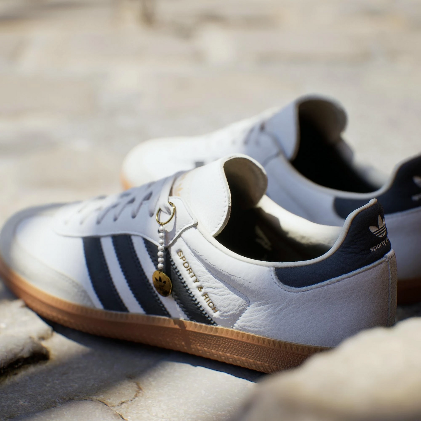 Giày Adidas Samba OG Sporty & Rich 'White Black' HP3354 - Ảnh 5