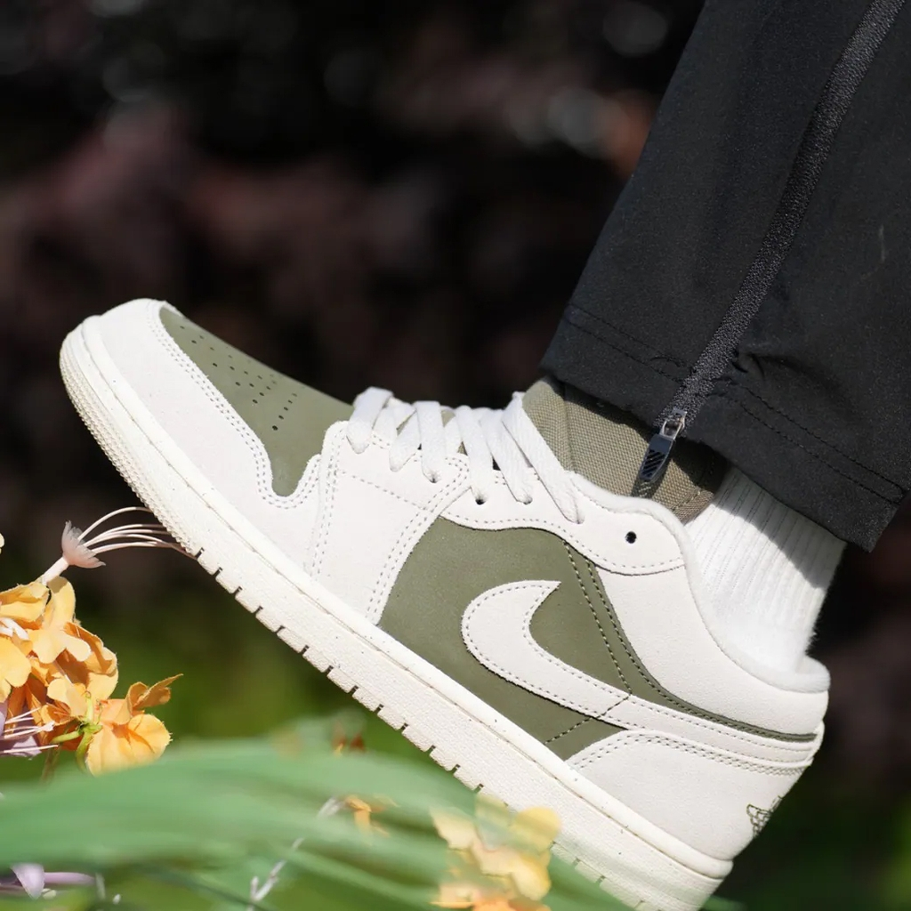 Giày Nike Air Jordan 1 Low SE ‘Medium Olive Sail’ HV4089-201 - Ảnh 7