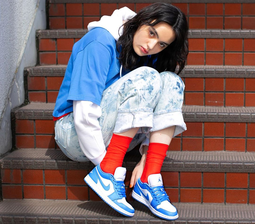 Giày Nike Air Jordan 1 Low UNC 'University Blue' AO9944-441 - Ảnh 2