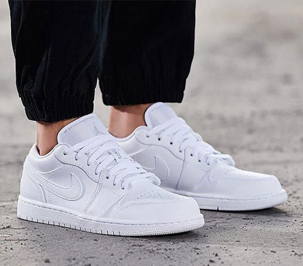 Giày Nike Air Jordan 1 Low 'All White' 553560-130 - Ảnh 4
