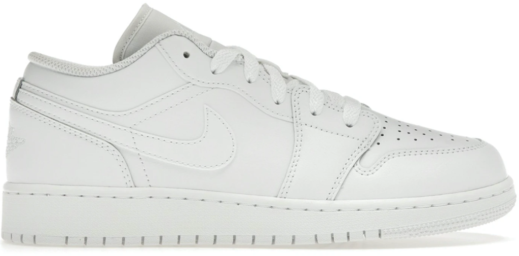Giày Nike Air Jordan 1 Low GS 2023 ‘Triple White’ 553560-136 - 23trk.com