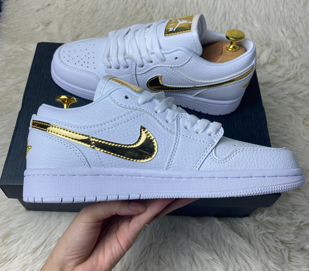 Giày Nike Air Jordan 1 Low 'White Metallic Gold' CZ4776-100 - Ảnh 5