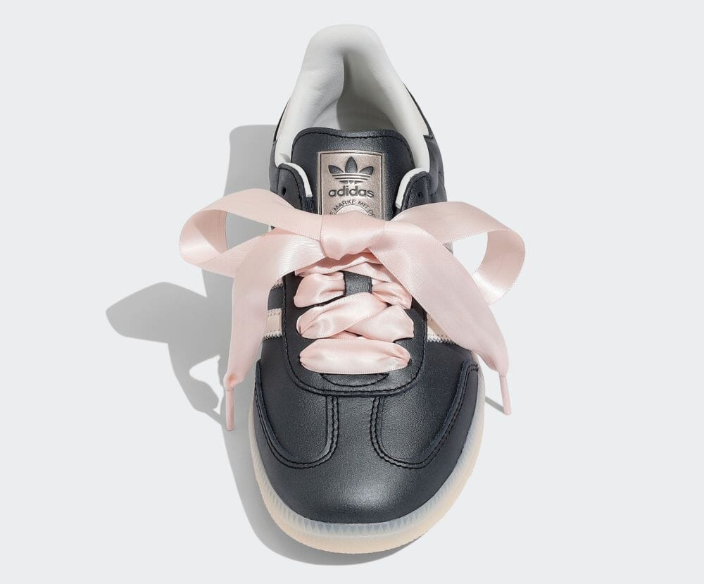 Giày Adidas Samba OG 'Black Pink Ribbon Laces' IH8047 - Ảnh 2