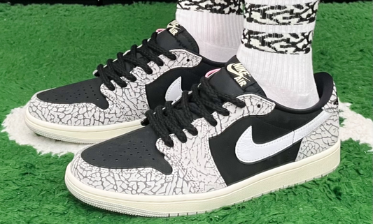 Giày Nike Air Jordan 1 Retro Low OG 'Black Cement' CZ0790-001 - Ảnh 2