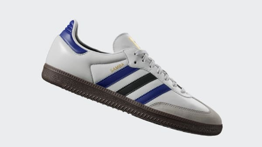 Giày Adidas Samba OG Crystal 'White Active Blue Black' ID1381 - Ảnh 3