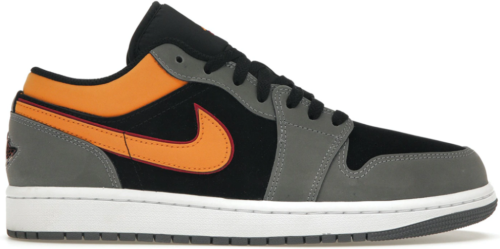 Giày Nike Air Jordan 1 Low Black Grey Orange FN7308-008 - 23trk.com