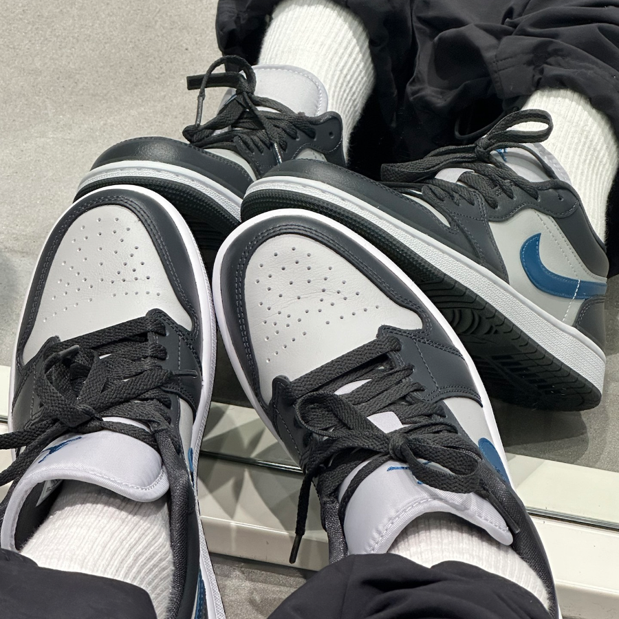 Giày Nike Air Jordan 1 Low ‘Anthracite Industrial Blue’ DC0774-040 - Ảnh 5