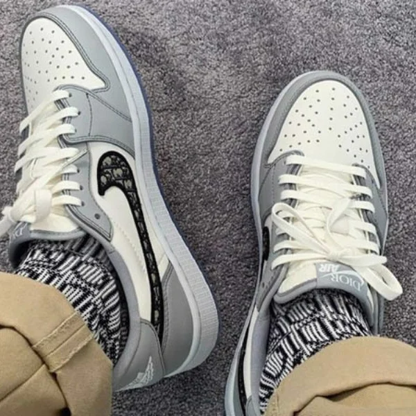 Giày Nike Air Jordan 1 Retro Low Dior CN8608-002 - Ảnh 5