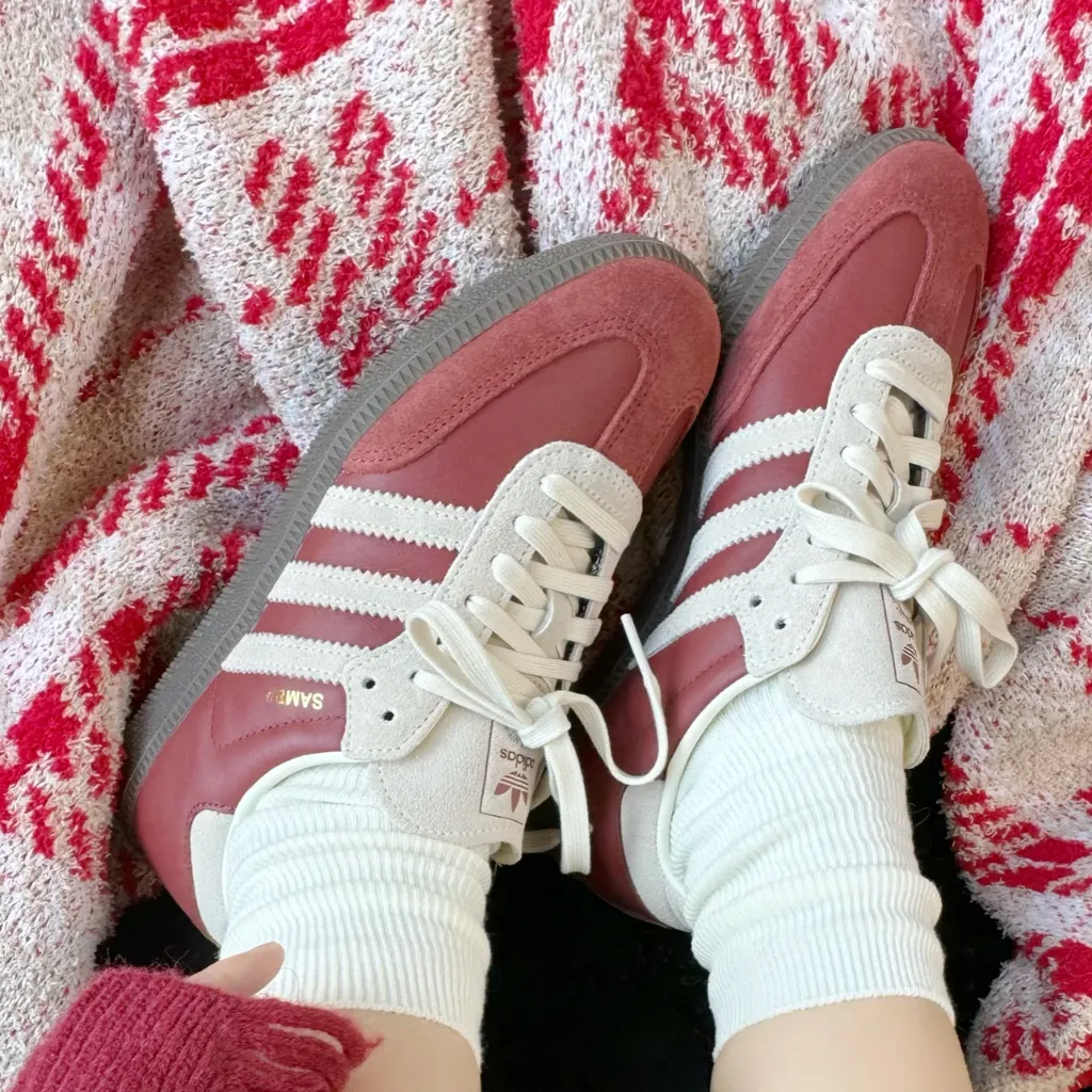 Giày Adidas Samba OG ‘Preloved Ruby Cream’ JI3216 - Ảnh 3