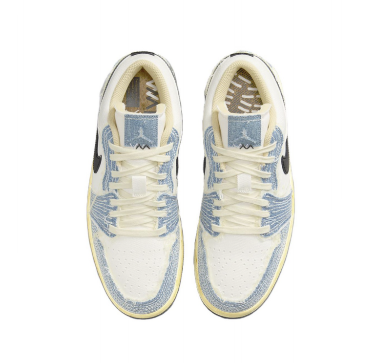 Giày Nike Air Jordan 1 Low ‘Sashiko Denim’ FN7670-493 - Ảnh 3