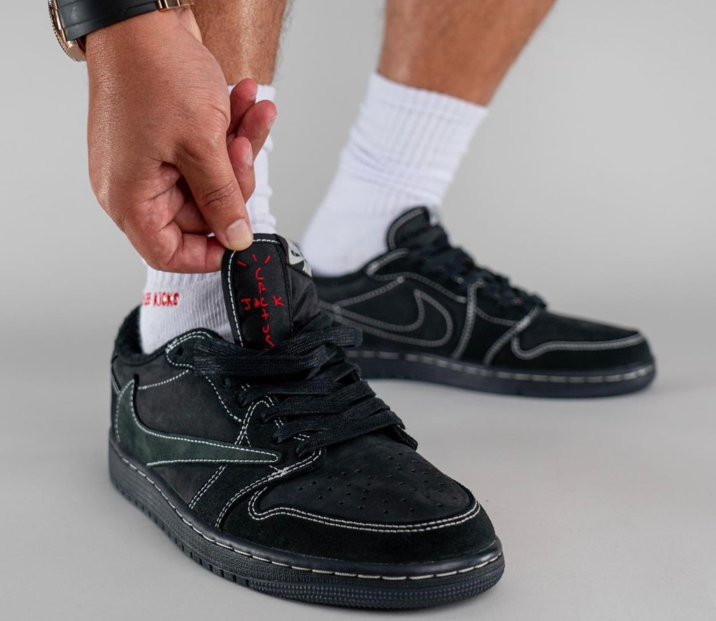 Giày Nike Air Jordan 1 Retro Low Travis Scott 'Black Phantom' DM7866-001 - Ảnh 3