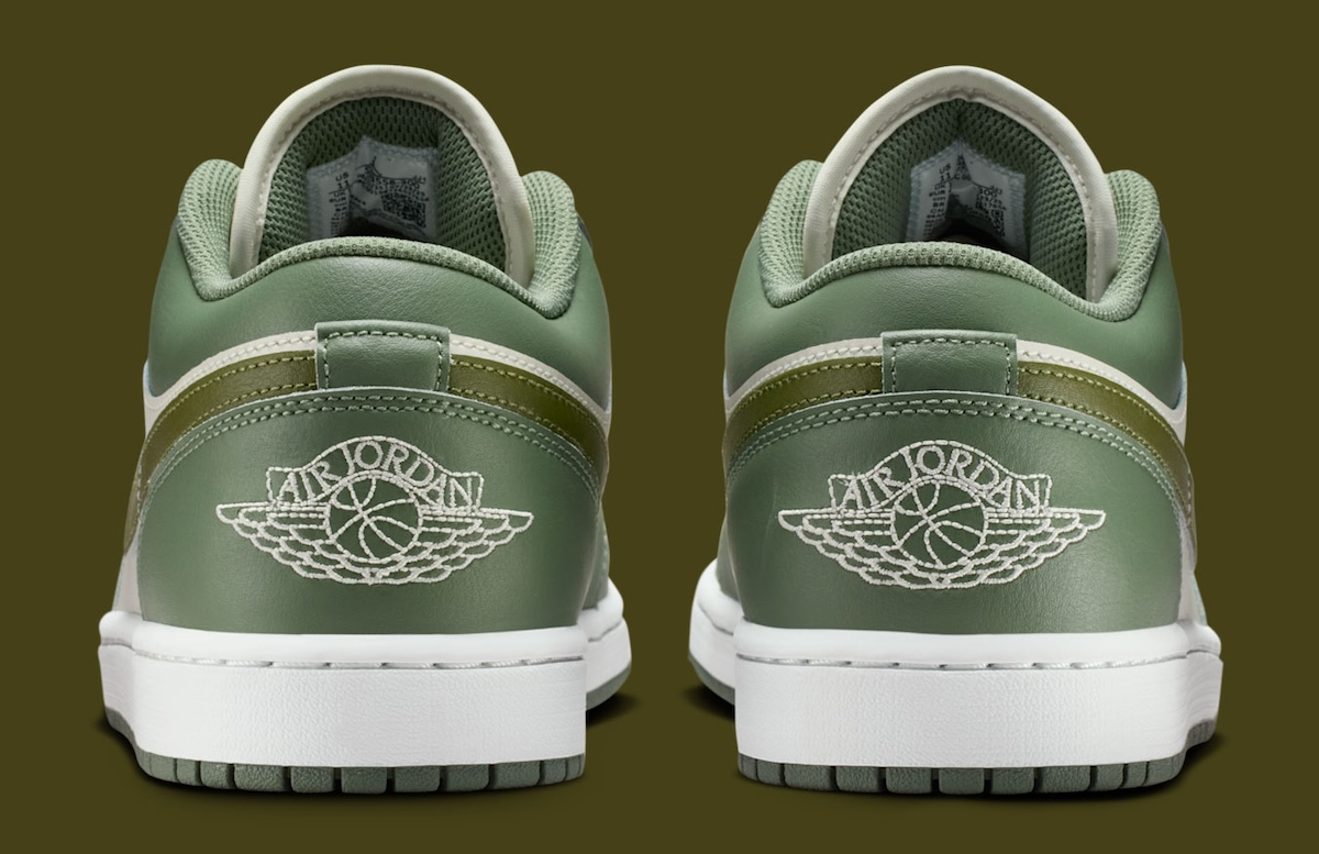 Giày Nike Air Jordan 1 Low ‘Medium Olive’ 553558-300 - Ảnh 4