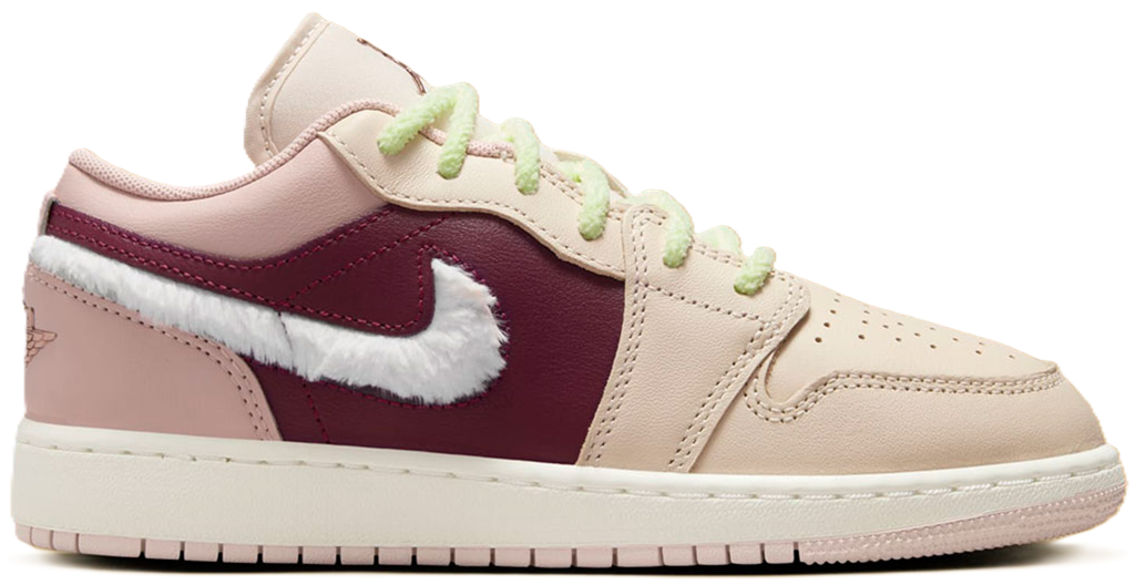Giày Nike Air Jordan 1 Low SE GS ‘Fur Swoosh’ FZ3928-200 - 23trk.com