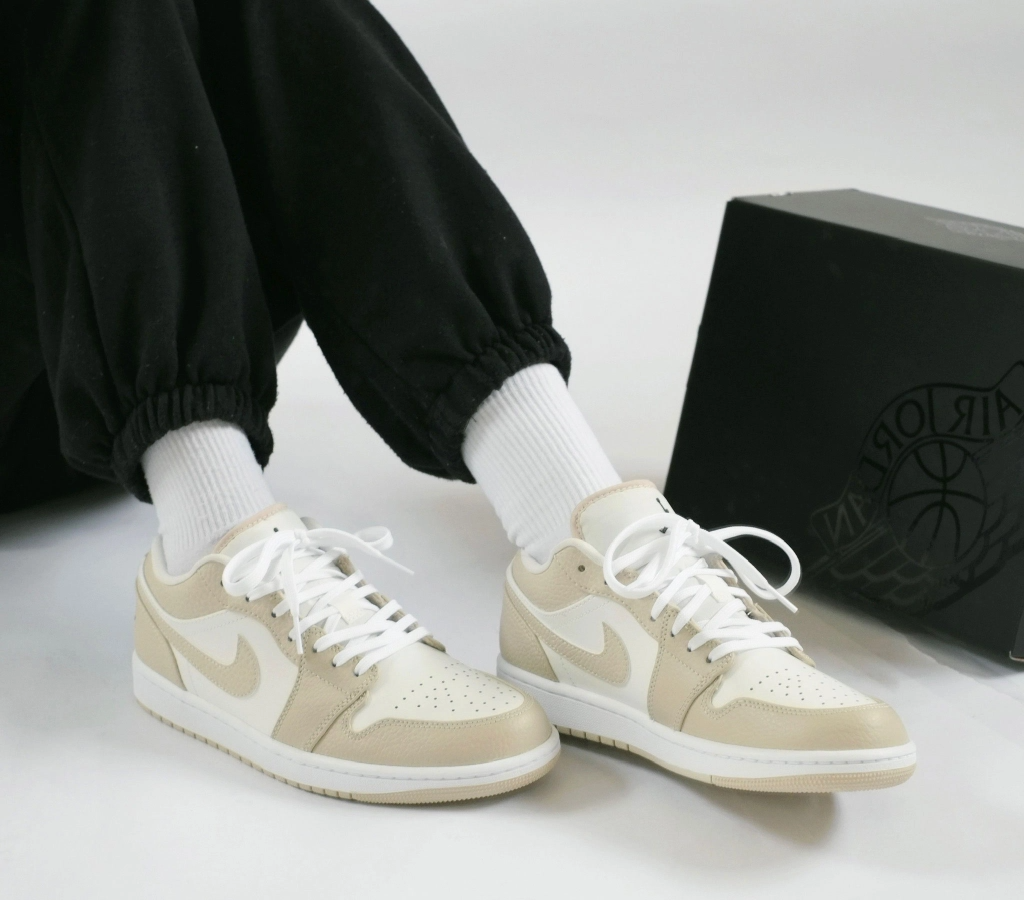 Giày Nike Air Jordan 1 Low SE 'Heavy Tan Leather' FB7168-121 - Ảnh 5