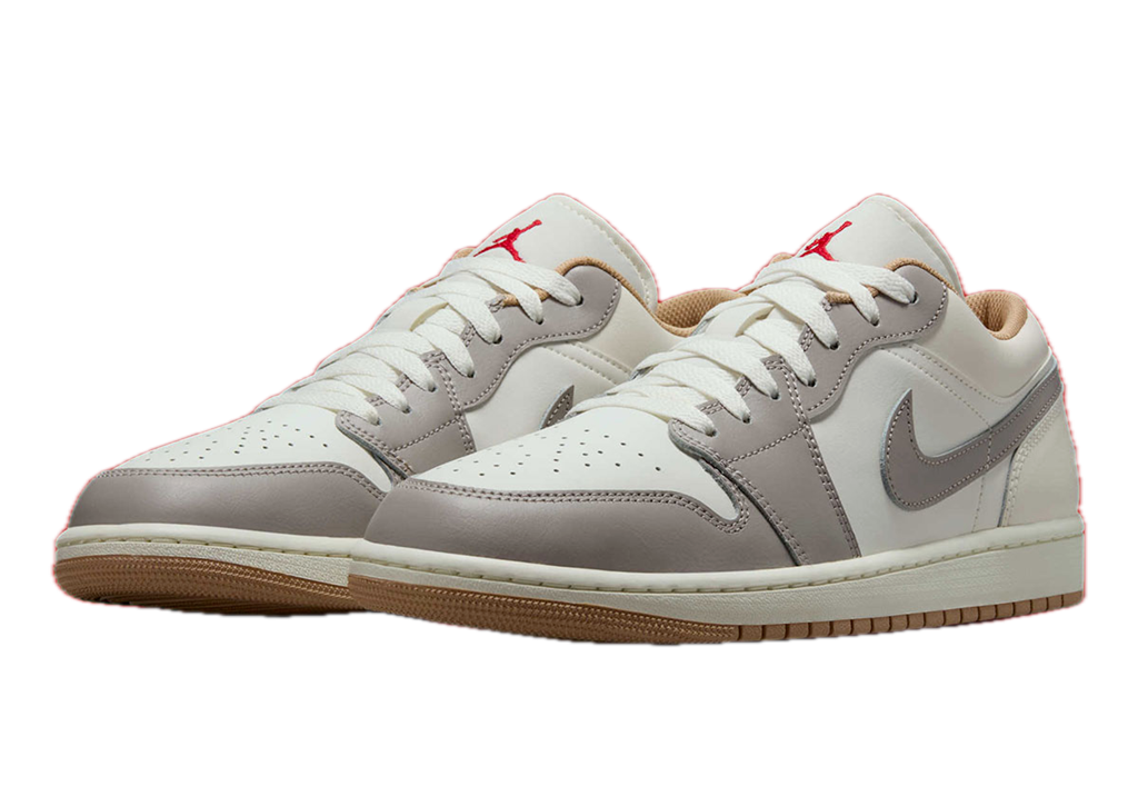 Giày Nike Air Jordan 1 Low ‘Red College Grey’ 553558-169 - Ảnh 5