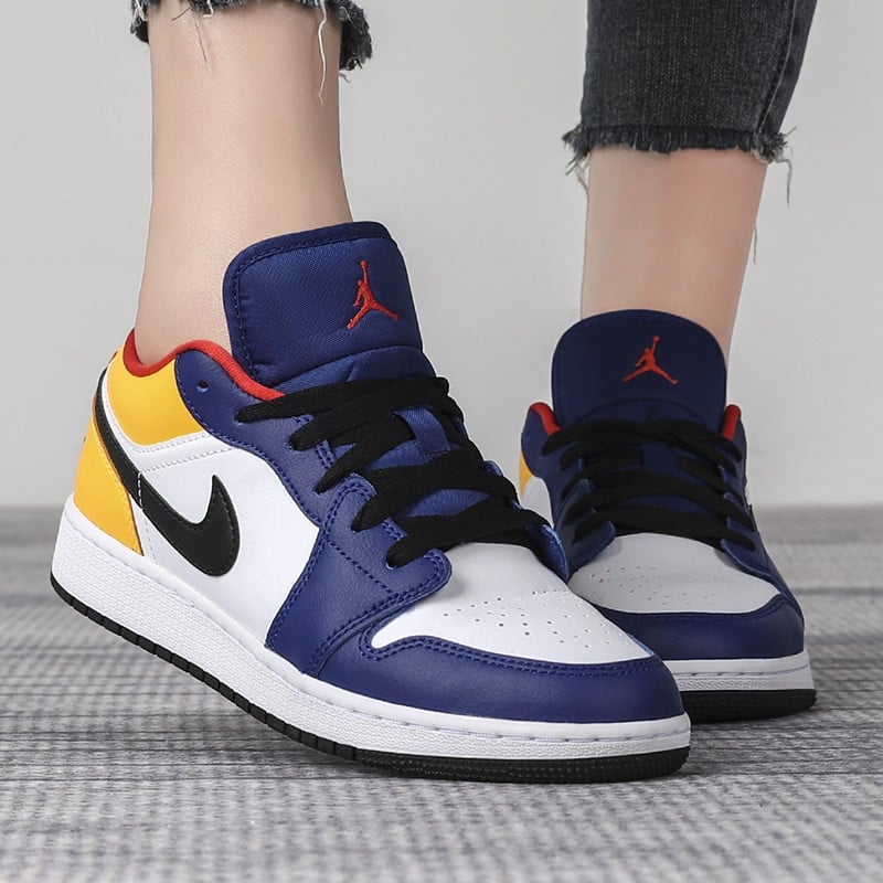 Giày Nike Air Jordan 1 Low GS 'Royal Yellow' 553560-123 - Ảnh 2