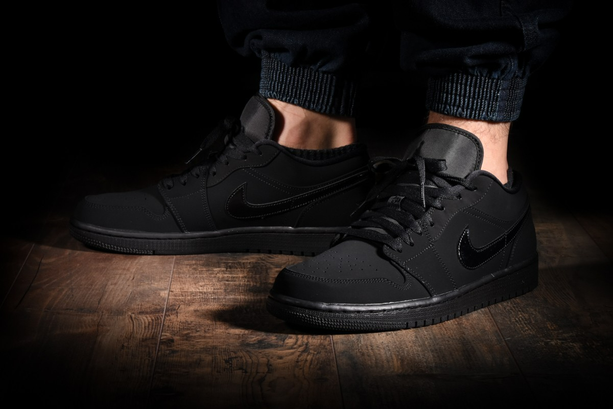 Giày Nike Air Jordan 1 Low 'Triple Black' 553558-056 - Ảnh 5