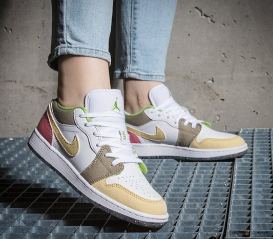 Giày Nike Air Jordan 1 Low GS 'Mutcolor' DJ0341-100 - Ảnh 2