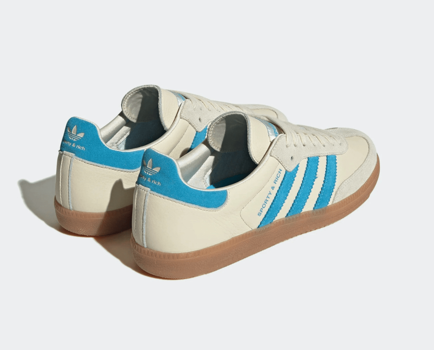 Giày Adidas Sporty & Rich x Samba OG 'Cream Blue' IE7096 - Ảnh 8