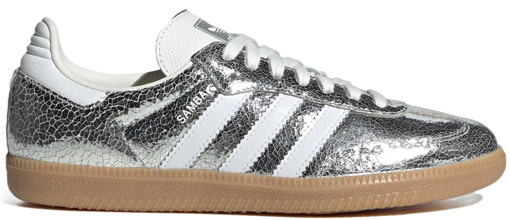 Giày Adidas Samba OG ‘Silver Metallic Cracked Leather’ JR0035 - 23trk.com