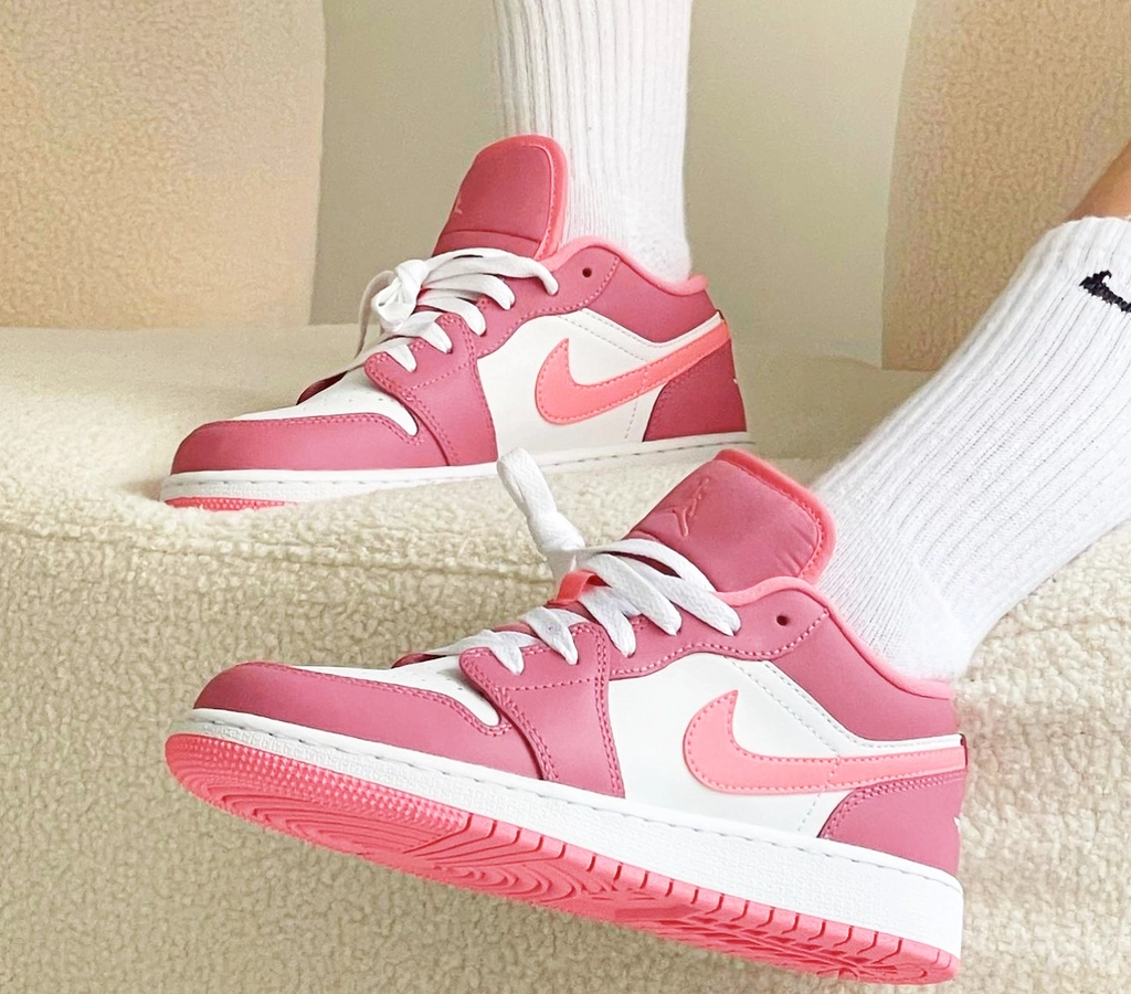 Giày Nike Air Jordan 1 Low (GS) 'Pale Raspberry' 553560-616 - Ảnh 4