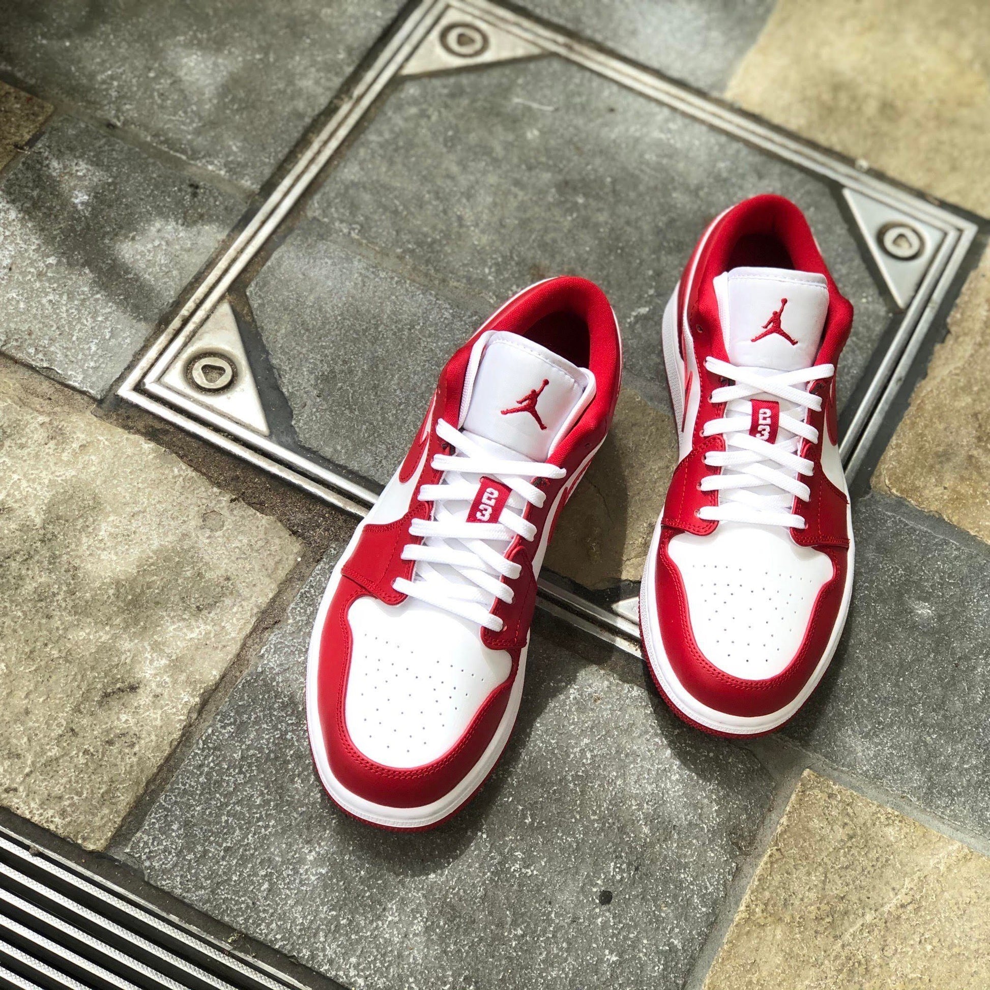 Giày Nike Air Jordan 1 Low Gym Red White 553558-611 - Ảnh 4
