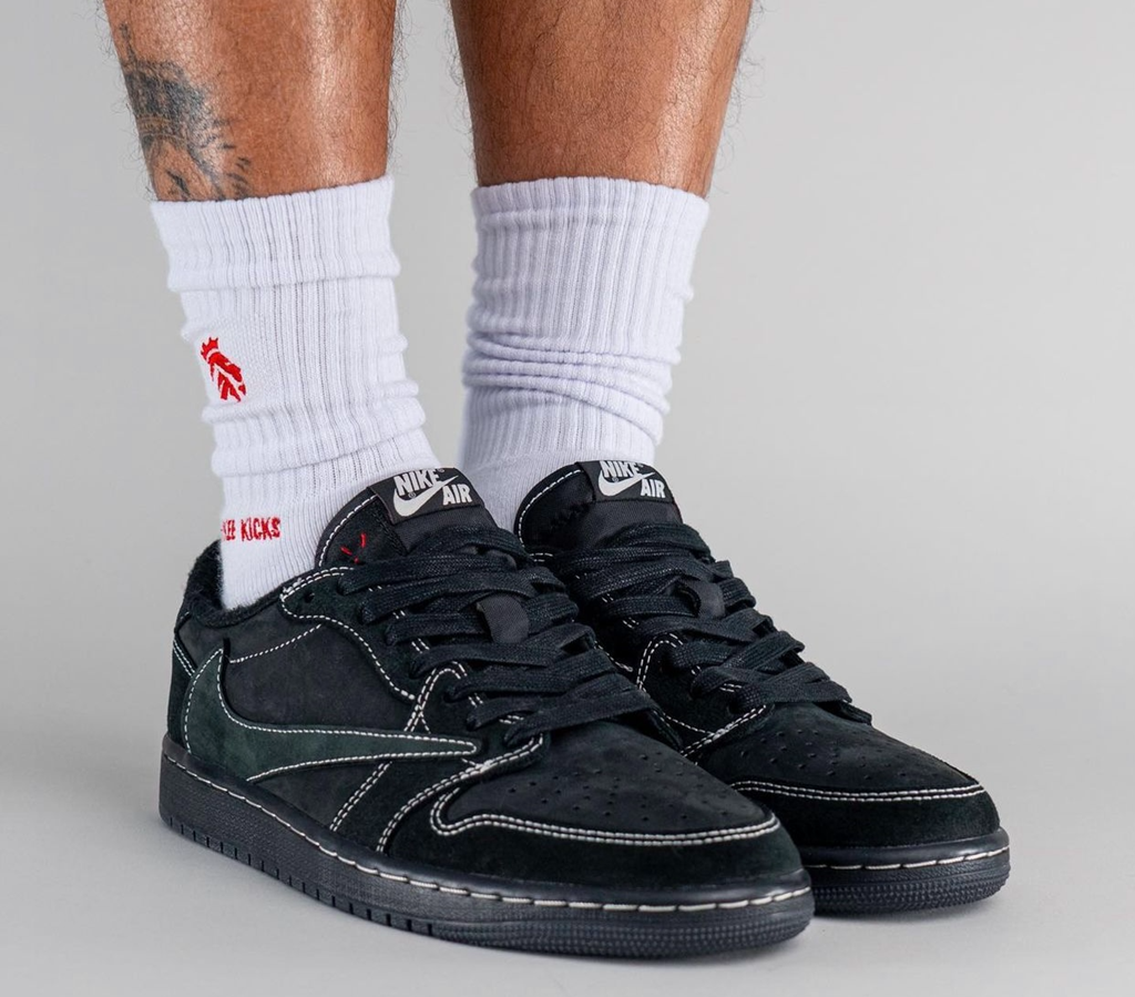 Giày Nike Air Jordan 1 Retro Low Travis Scott 'Black Phantom' DM7866-001 - Ảnh 5