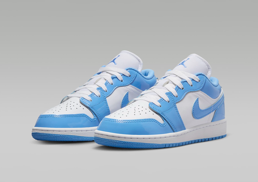 Giày Nike Air Jordan 1 Low SE GS ‘Legend Blue Patent’ FZ3929-114 - Ảnh 6