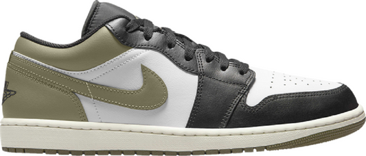 Giày Nike Air Jordan 1 Low ‘Black Toe Medium Olive’ 553558-092 - 23trk.com