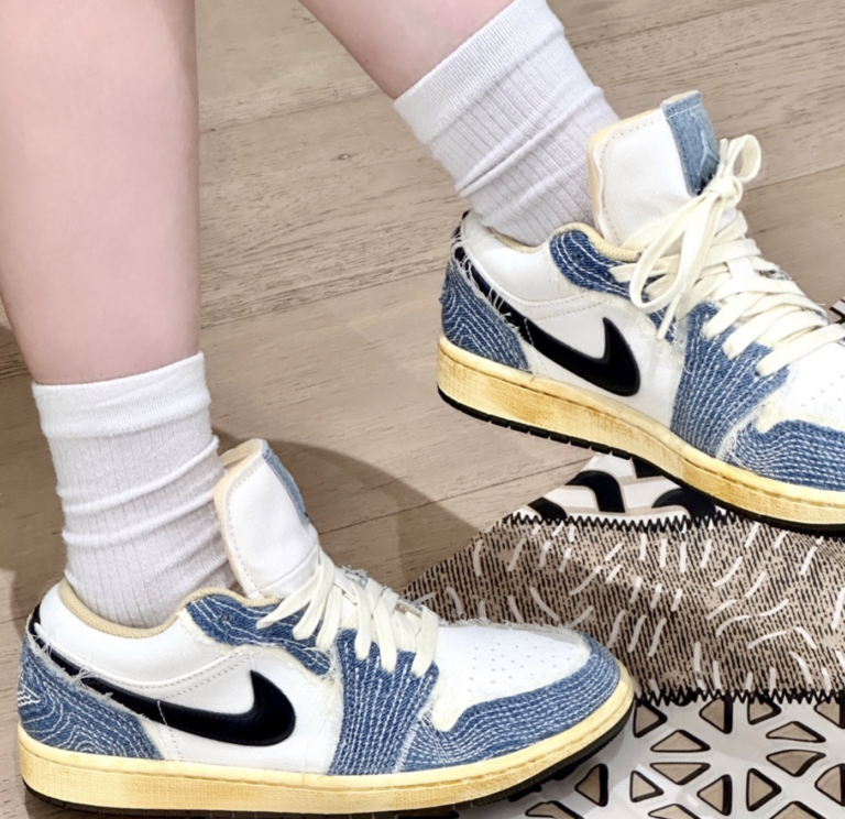 Giày Nike Air Jordan 1 Low ‘Sashiko Denim’ FN7670-493 - Ảnh 7