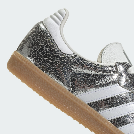 Giày Adidas Samba OG ‘Silver Metallic Cracked Leather’ JR0035 - Ảnh 2