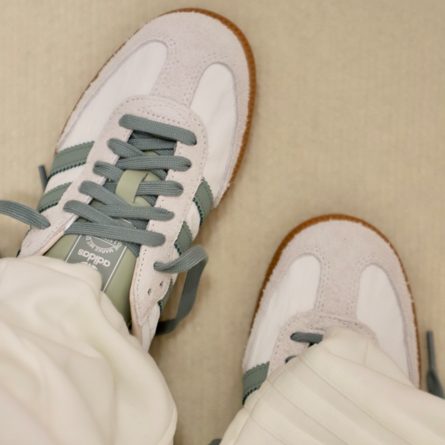 Giày Adidas Samba OG ‘White Silver Green’ ID0492 - Ảnh 4