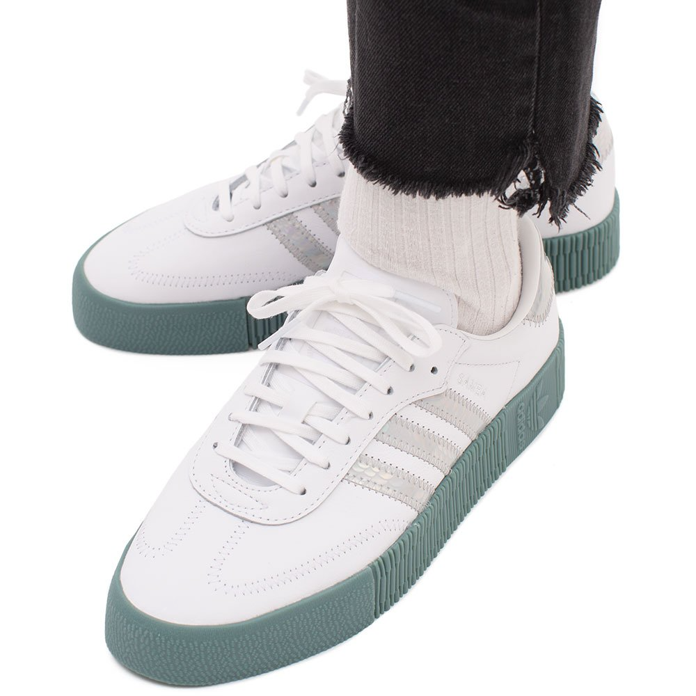 Giày Adidas Wmns Sambarose 'White Silver Green' FX6274 - Ảnh 5