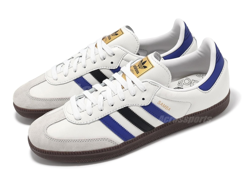 Giày Adidas Samba OG Crystal 'White Active Blue Black' ID1381 - Ảnh 5