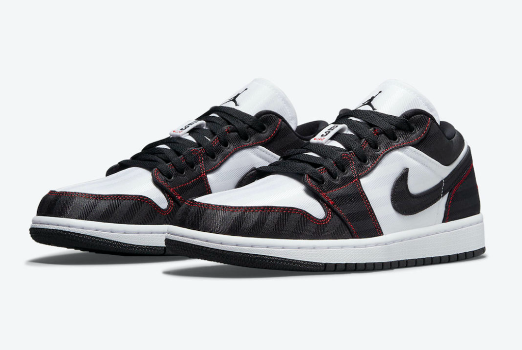 Giày Nike Wmns Air Jordan 1 Low SE Utility 'White Black Red' DD9337-106 - Ảnh 5