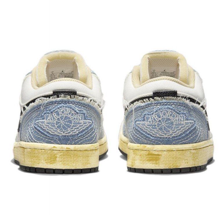 Giày Nike Air Jordan 1 Low ‘Sashiko Denim’ FN7670-493 - Ảnh 2