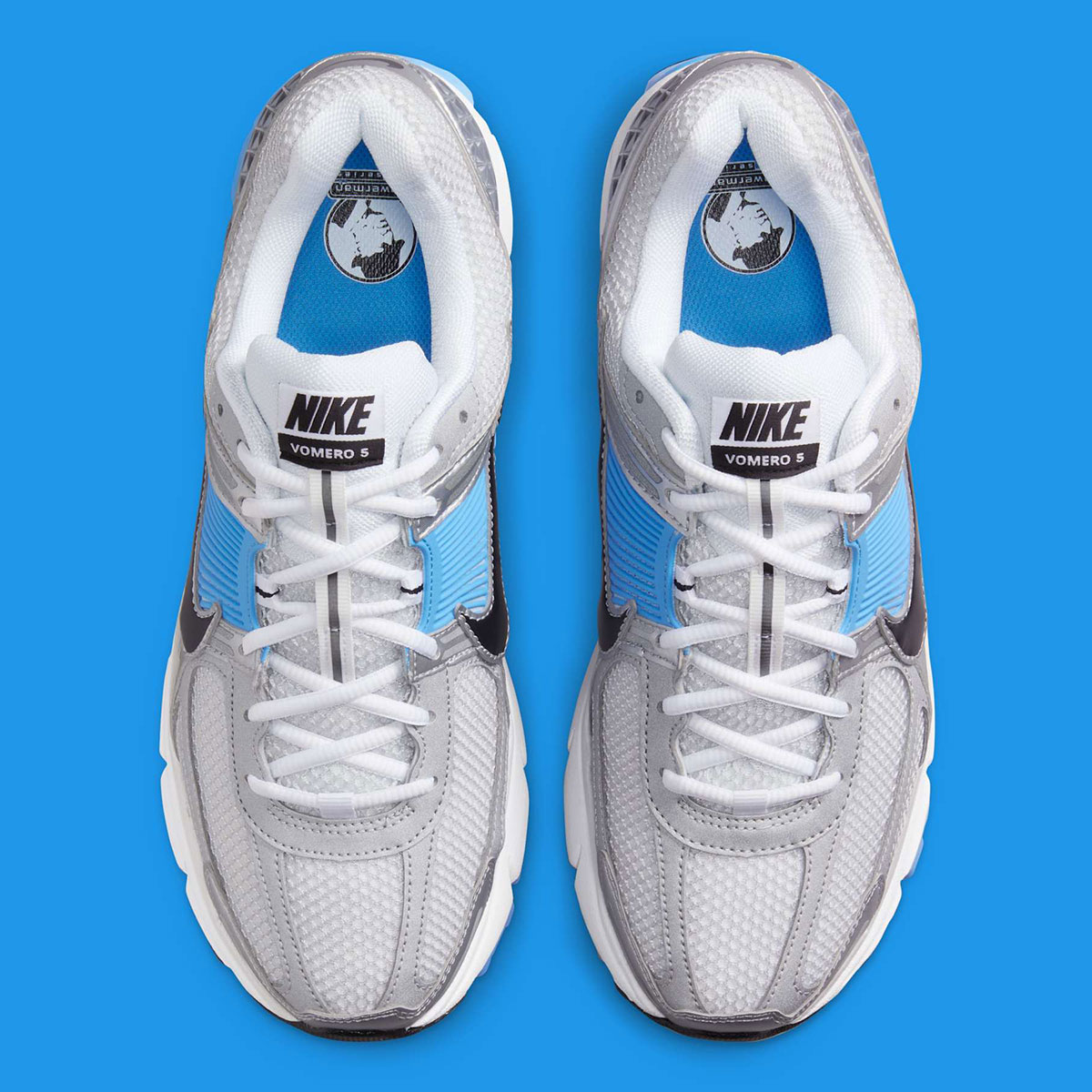Giày Nike Zoom Vomero 5 ‘Pure Platinum University Blue’ FJ4151-101 - ảnh 4 | 23TRK