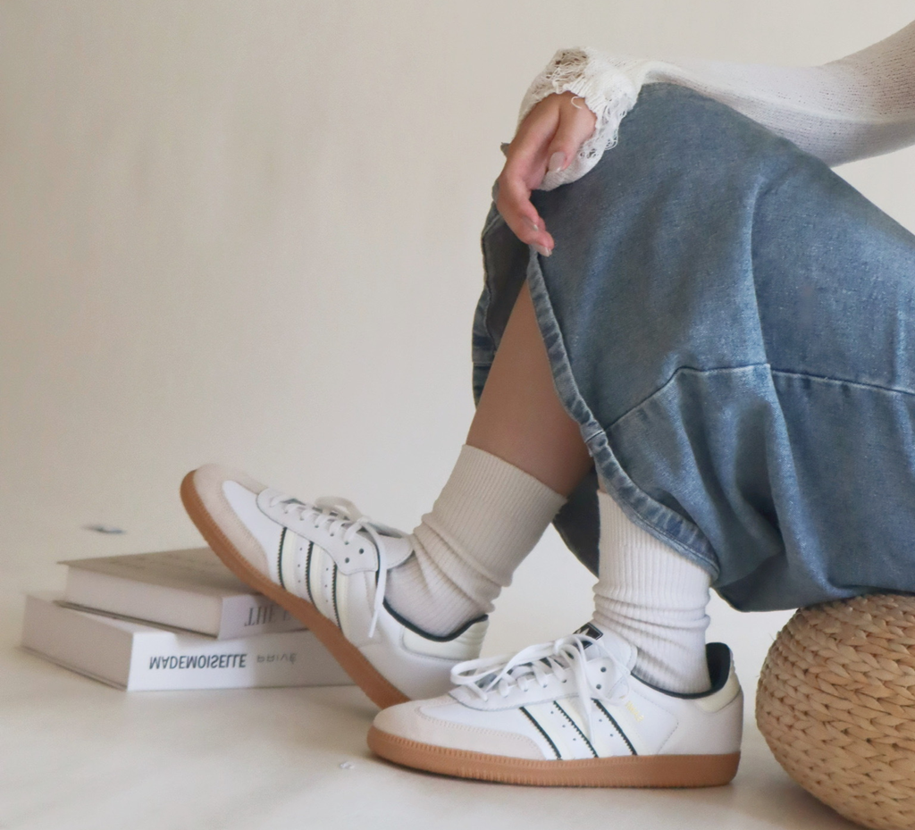 Giày Adidas Samba OG 'Double White Black Gum' IH5585 - Ảnh 4
